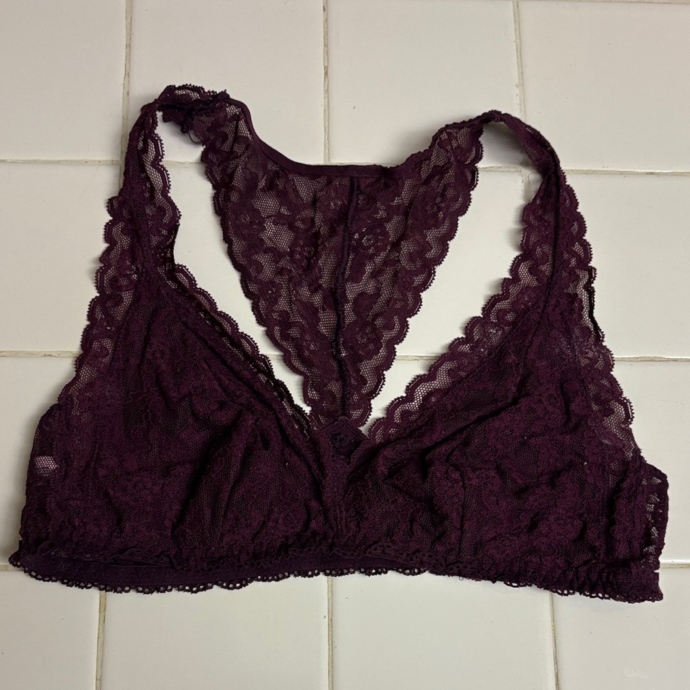 Victoria's Secret Lace Bralette in Dark Purple